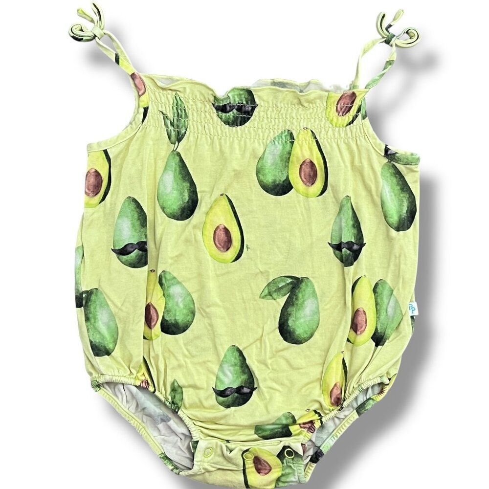 Posh Peanut Avocado Sleeveless Bubble Romper Size 3-6M